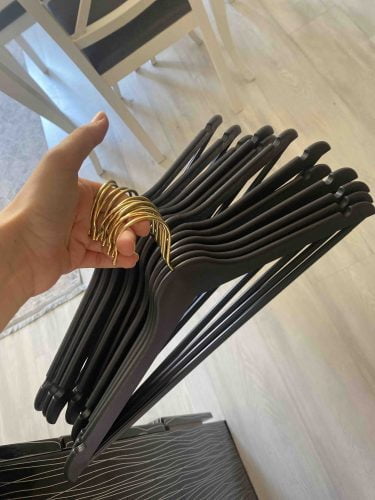 FULLTREND 12 Adet Siyah Askı Gömlek Ve Pantolon Askısı Özel Seri Gold Kancalı photo review