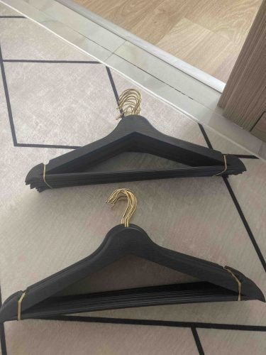 FULLTREND 12 Adet Siyah Askı Gömlek Ve Pantolon Askısı Özel Seri Gold Kancalı photo review