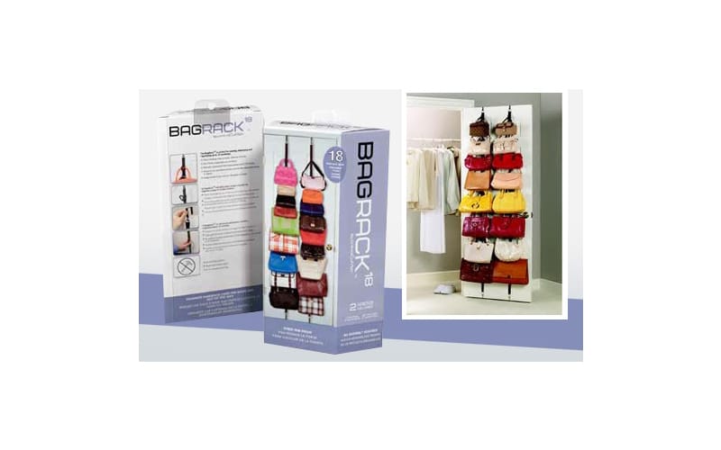 2608202568ae04b552016.jpeg Bag Rack Kapı Arkası Çanta Düzenleyici 16 Kancalı - Görsel 1
