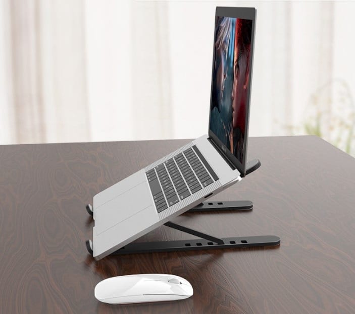 2608202568ae06068e894.jpeg Plastik Yükseklik Ayarlı Laptop Standı Siyah - Görsel 1