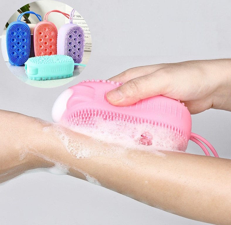 2608202568ae066b424e7.jpeg Silikon Banyo Kesesi Süngerli - Görsel 1